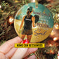 Personalized Pickleball Girl Ornament, Some Girls Are Just Born With Pickleball Aluminum Ornament Gift For Pickleball Lovers