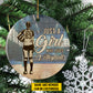 Personalized Volleyball Girl Christmas Ornament, Just A Girl Who Loves, Xmas Circle Ceramic Ornament Gift For Volleyball Lovers