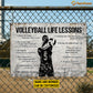 Personalized Volleyball Woman Metal Sign, Inspirational Volleyball Life Lessons Sports Sign, Field Decor Gift For Volleyball Lovers