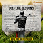 Personalized Golf Man Metal Sign, Inspirational Golf Life Lessons Sports Sign, Field Decor Gift For Golf Lovers