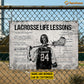 Personalized Lacrosse Girl Metal Sign, Inspirational Lacrosse Life Lessons Sports Sign, Field Decor Gift For Lacrosse Lovers