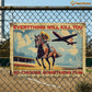 Funny Horse Racing Metal Sign, Everything Will Kill You Sports Sign, Field Decor Gift For Horse Racing Lovers