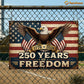 July 4th USA 250 Anniversary Metal Sign, 250 Years Of Freedom Yard Sign, House Decor Independence Day Gift For American Patriot