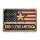 July 4th Jesus USA Metal Sign, God Bless America Yard Sign, House Decor Independence Day Gift For Christian