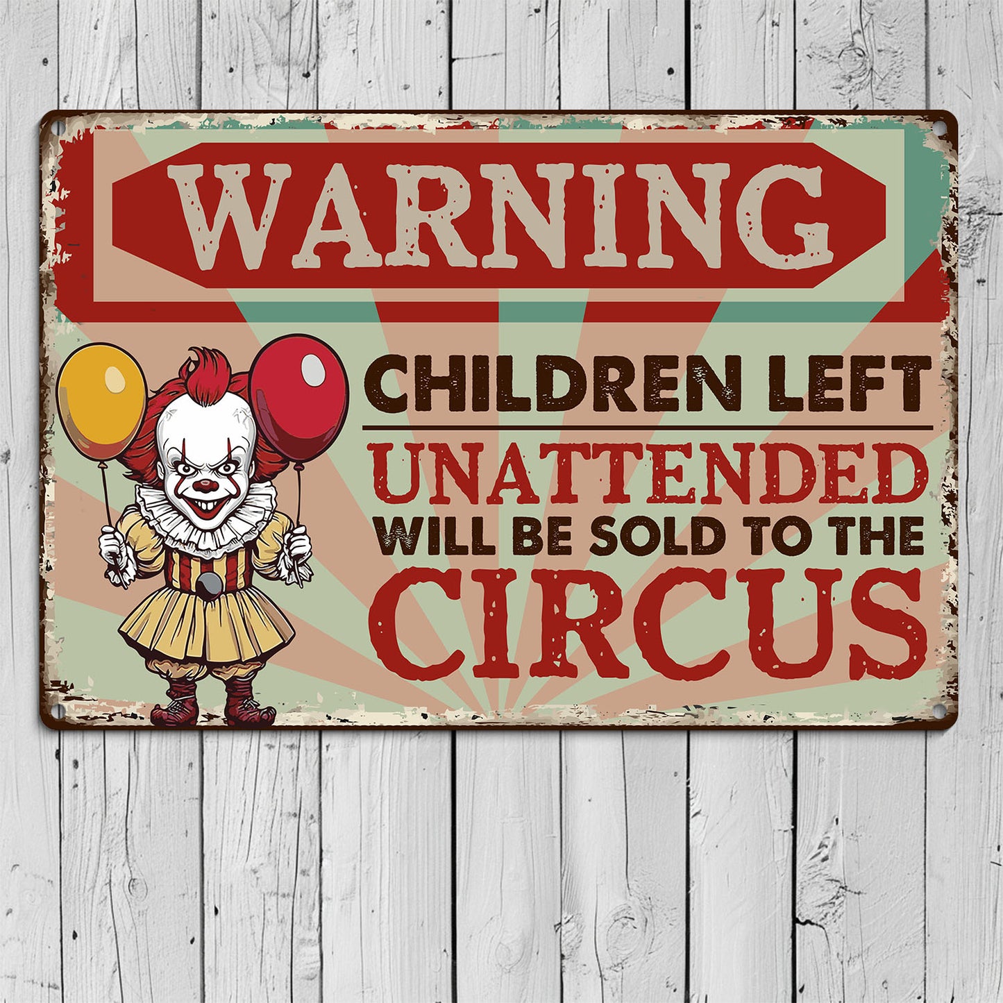 Halloween Metal Sign, Warning, Welcome To The Magical Garden Backyard Sign