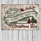 Christmas Metal Sign, Search The Skies On Christmas Eve, Welcome To The Magical Garden Backyard Sign