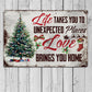 Interesting Christmas Metal Sign, Love Brings You Home, Welcome To The Magical Garden Backyard Sign