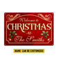 Personalized Christmas Metal Sign, Welcome To Christmas, Xmas Garden Backyard Sign