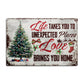 Interesting Christmas Metal Sign, Love Brings You Home, Welcome To The Magical Garden Backyard Sign