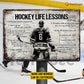 Personalized Hockey Man Metal Sign, Inspirational Hockey Life Lessons Sports Sign, Field Decor Gift For Hockey Lovers