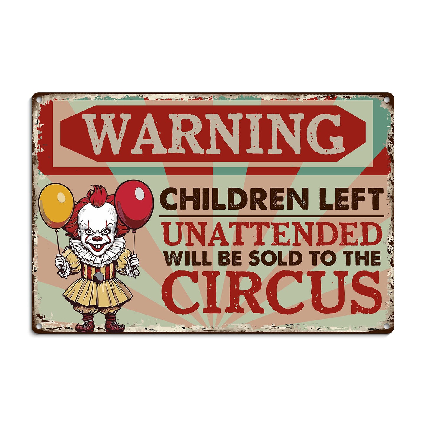 Halloween Metal Sign, Warning, Welcome To The Magical Garden Backyard Sign