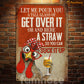 Funny Chicken Metal Sign, Let Me Pour You Farm Sign, Farm Decor Gift For Chicken Lovers