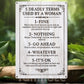 Funny Quote Metal Sign, 5 Deadly Terms Used By A Woman Garden Sign, Field Decor Gift