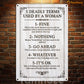 Funny Quote Metal Sign, 5 Deadly Terms Used By A Woman Garden Sign, Field Decor Gift