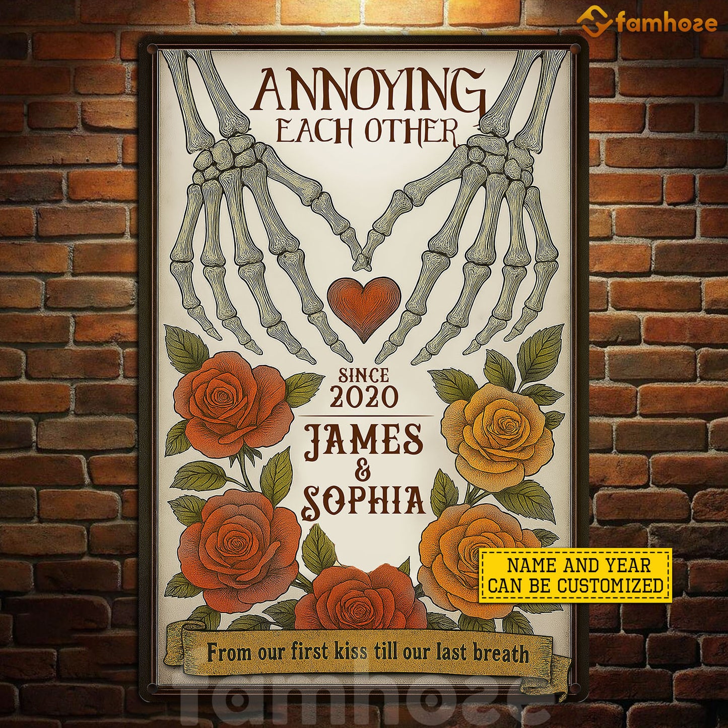 Personalized Halloween Couple Metal Sign, Annoying Each Other Garden Sign, Field Decor Gift For Couple