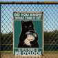 Funny Cat Metal Sign, Do You Know What Time It Is Bathroom Sign, Restroom Decor Gift For Cat Lover