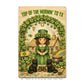 Four-Leaf Clover Metal Sign, Top Of The Mornin' To Ya Yard Sign, St Patrick's Day Field Decor Gift For Irish Lover