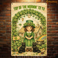 Four-Leaf Clover Metal Sign, Top Of The Mornin' To Ya Yard Sign, St Patrick's Day Field Decor Gift For Irish Lover