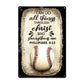 Motivational Baseball Metal Sign, I Can Do All Things Through Christ, Welcome To The Magical Garden Backyard Sign, Gift For Baseball Lovers