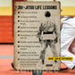 Personalized Jiu Jitsu Metal Sign, Jiu Jitsu Life Lessons Sport Sign, Field Decor Gift For Jiu Jitsu Lovers