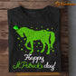 Patrick's Day Horse T-shirt, Happy ST Patrick's Day Gift For Horse Lovers, Horse Riders, Equestrians