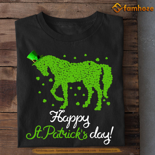 Patrick's Day Horse T-shirt, Happy ST Patrick's Day Gift For Horse Lovers, Horse Riders, Equestrians