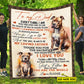 Personalized Dog Blanket Gift For Dad From Daughter & Son, Pitbull To My Dad Love You With All My Heart Fleece Blanket - Sherpa Blanket Gift For Dog Lovers, Father's Day Gift
