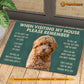 Poodles Dogs Doormat, Please Remember I Live Here Gift For Dog Lovers, Housewarming Gift, Dog Decor