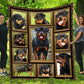 Dog Blanket, Baby Rottweiler Smile With You Fleece Blanket - Sherpa Blanket Gift For Dog Lovers, Dog Owners