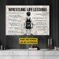 Personalized Wrestling Boy Canvas Painting For Kids - Inspiring Quotes Life Lessons Poster Gift For Young Wrestling Fans