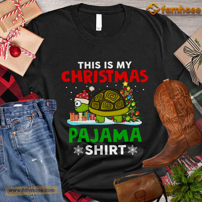 Christmas Turtle T-shirt, This Is My Christmas Pajama Shirt Gift For Turtle Lovers, Turtle Owners