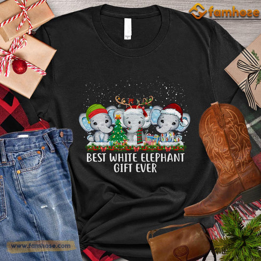 Christmas Elephant T-shirt, Best White Elephant Gift Ever Christmas Gift For Elephant Lovers, Elephant Tees