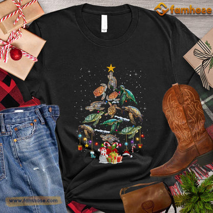 Christmas Turtle T-shirt, Christmas Tree Turtle Christmas Gift For Turtle Lovers, Turtle Owners, Turtle Tees