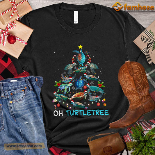 Christmas Turtle T-shirt, Oh Turtletree Turtles Arrange Christmas Tree Christmas Gift For Turtle Lovers, Turtle Owners