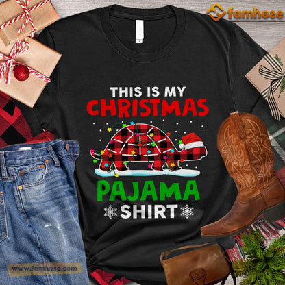 Christmas Turtle T-shirt, This Is My Christmas Pajama Shirt Turtle With Santa Hat Gift For Turtle Lovers, Turtle Owners