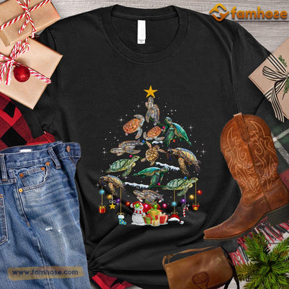 Christmas Turtle T-shirt, Turtles Arrange Christmas Tree Christmas Gift For Turtle Lovers, Turtle Owners