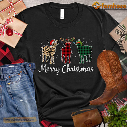 Christmas Goat T-shirt, Merry Christmas Goat ELF Leopard Reindeer Gift For Goat Lovers, Goat Farmers