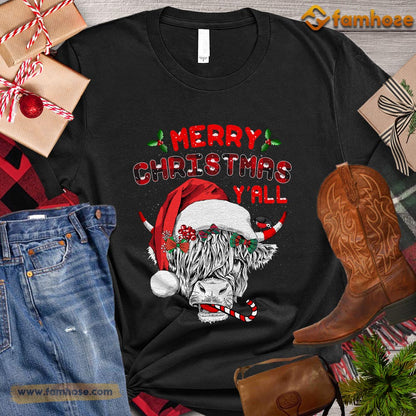 Christmas Cow T-shirt, Merry Christmas Gift For Cow Lovers, Cow Farm, Cow Tees