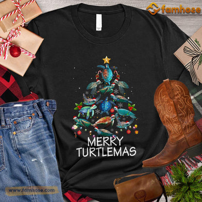 Christmas Turtle T-shirt, Merry Turtlemas Christmas Tree Christmas Gift For Turtle Lovers, Turtle Owners