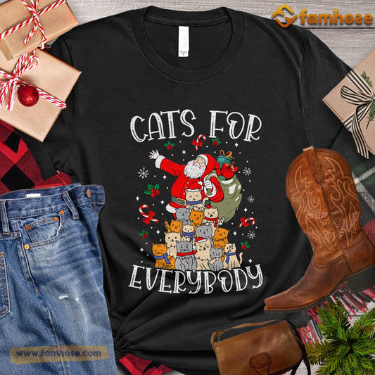 Christmas Cat T-shirt, Cats For EverybodyGift For Cat Lovers, Cat Owners, Cat Tees