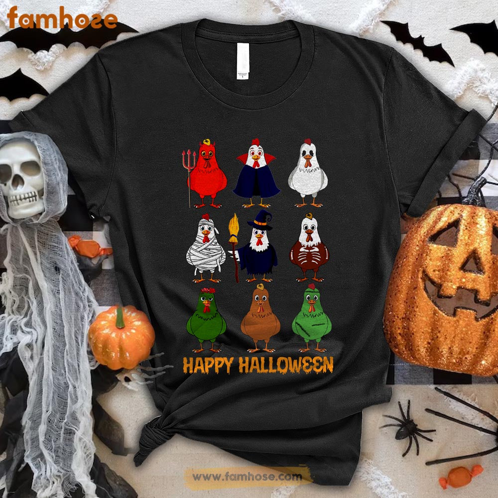 Chicken Halloween T-shirt, Happy Halloween Gift For Chicken Lovers, Chicken Farmers