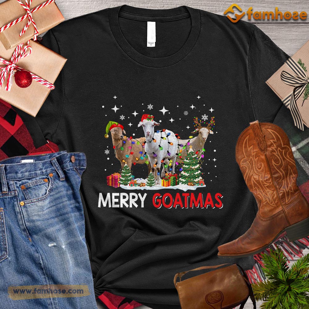 Christmas Goat T-shirt, Merry Goatmas Christmas Gift For Goat Lovers, Goat Farm, Goat Tees