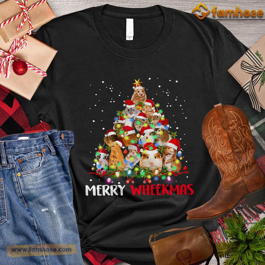 Christmas Guineapig T-shirt, Merry Wheekmas Arrange Christmas Tree Christmas Gift For Guineapig Lovers, Guineapig Owners