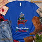 Christmas Farm T-shirt, Merry Famhouse Christmas Gift For Farmers, Farm Animals