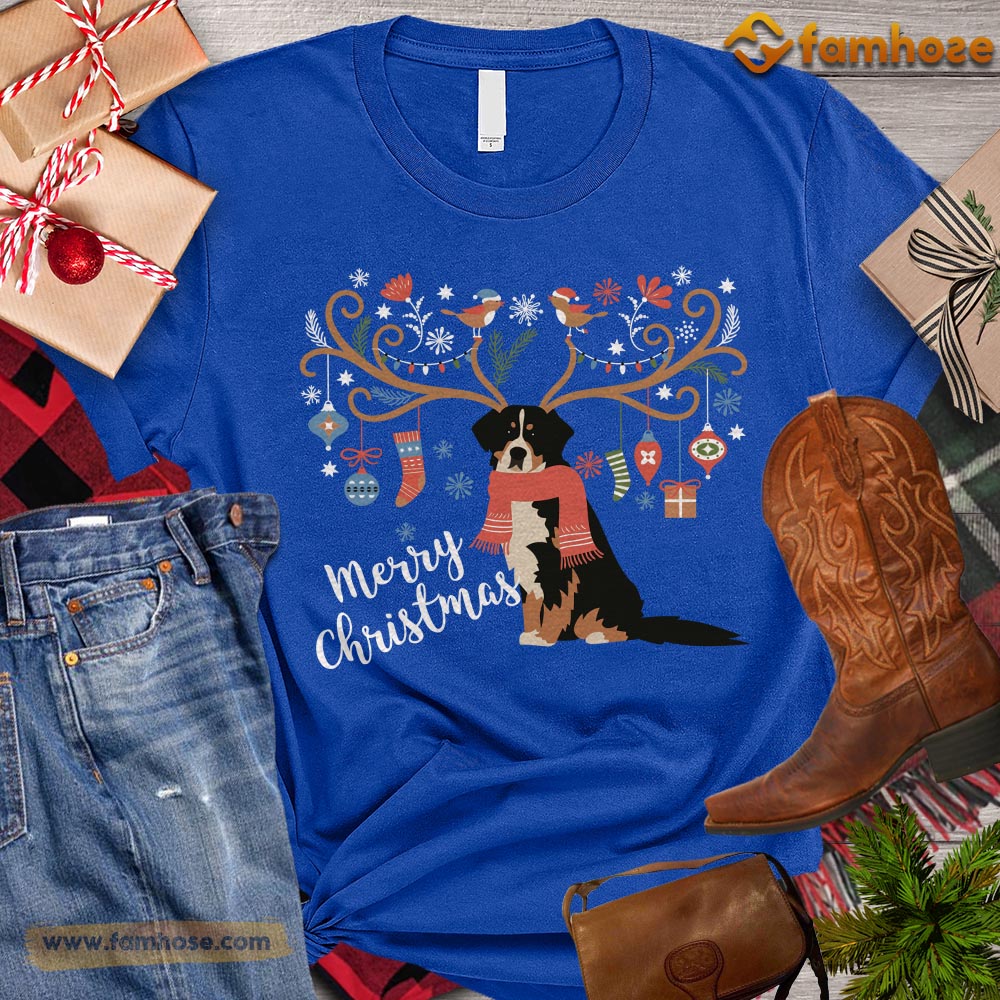 Christmas Dog T-shirt, Dog With Scarf Gift For Dog Lovers, Dog Owners, Dog Tees