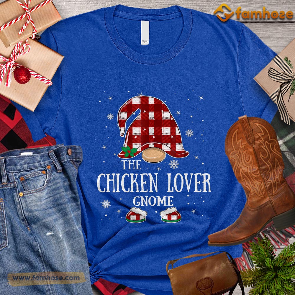 Christmas Chicken T-shirt, The Chicken Lover Gnome Christmas Gift For Chicken Lovers, Chicken Farm