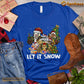 Cute Christmas Farm T-shirt, Let It Snow Christmas Gift For Farmers, Farm Animals