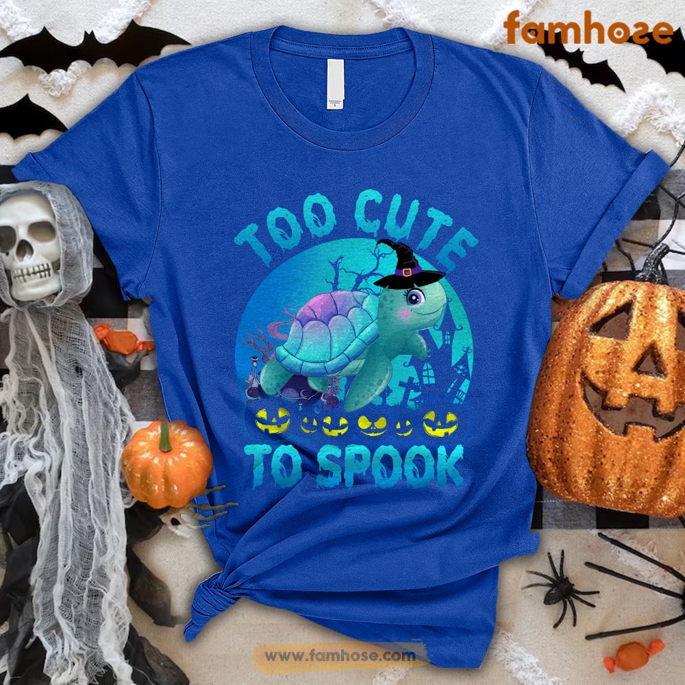 Turtle Halloween T-shirt, Too Cute Too Spock Halloween Gift For Turtle Lovers, Turtle Owners