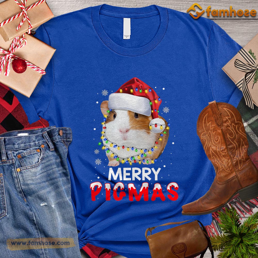 Christmas Guineapig T-shirt, Merry Pigmas Christmas Gift For Guineapig Lovers. Guineapig Owners