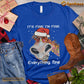 Christmas Horse T-shirt, It's Fine I'm Fine Everything Fine Gift For Horse Lovers, Horse Riders, Equestrians